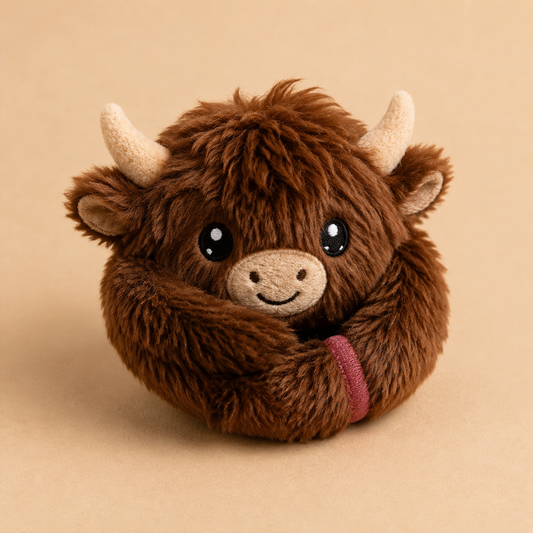 KLOOBI Malo, peluche bracelet vache Highland